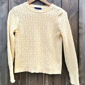 Vintage Karen Scott Cotton Pale Yellow Pullover